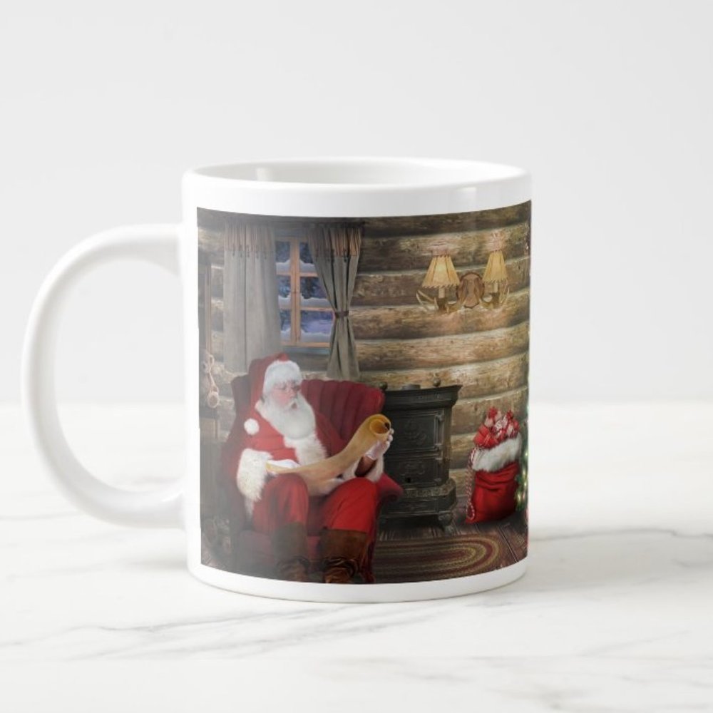 15 oz. Santa's "The List" Mug - Hand-Designed by Santa